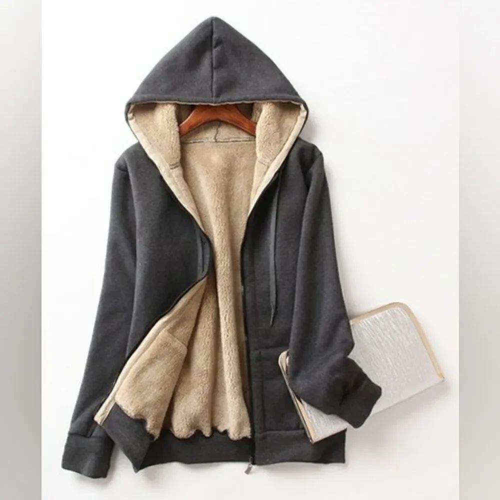 Danqi Plush Zip-Up Hoodie